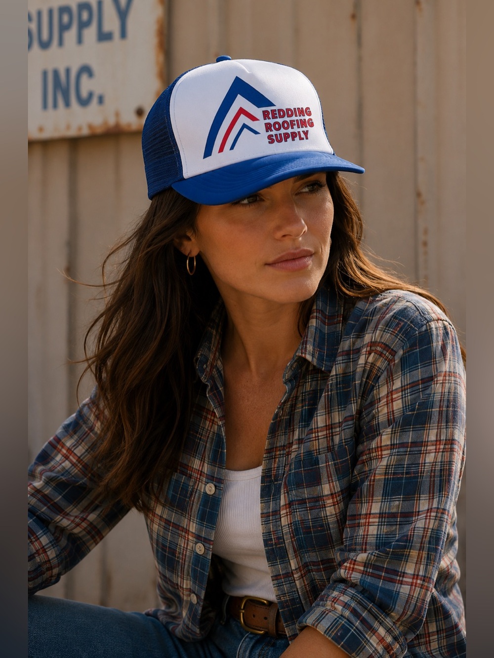 Otto Trucker Hat Snap Back Redding California Red White and Blue - Picture 4 of 7